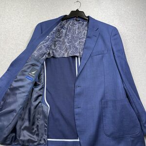 Nautica Men's Solid Blue Modern-Fit Bi-Stretch Formal Suit Blazer Size 48L